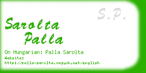 sarolta palla business card